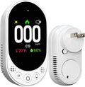 VETOUCH Plug-In CO Detector with Temp/Humidity, 1.83" Display, 85dB Alarm, for Home RV